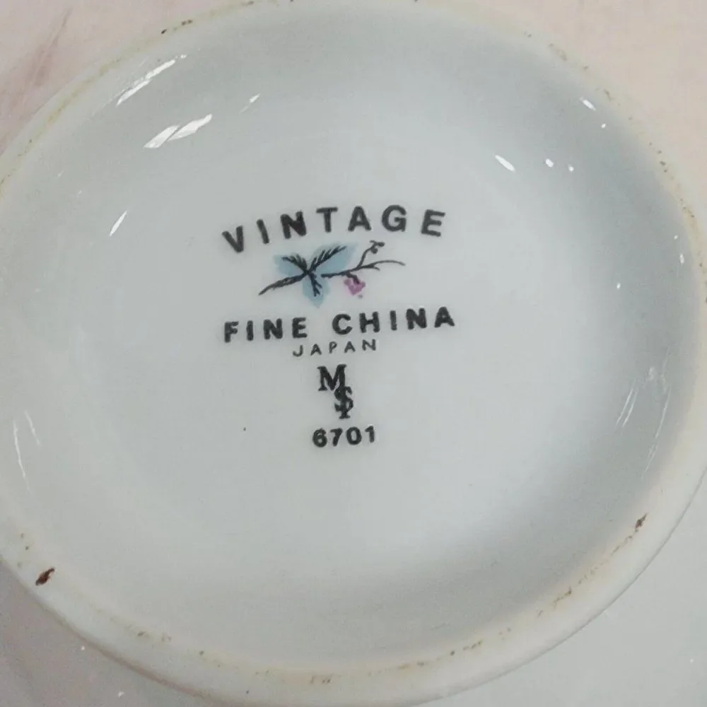 Vtg Fine‎ China  JAPAN MS 6701 Sugar And Creamer Set